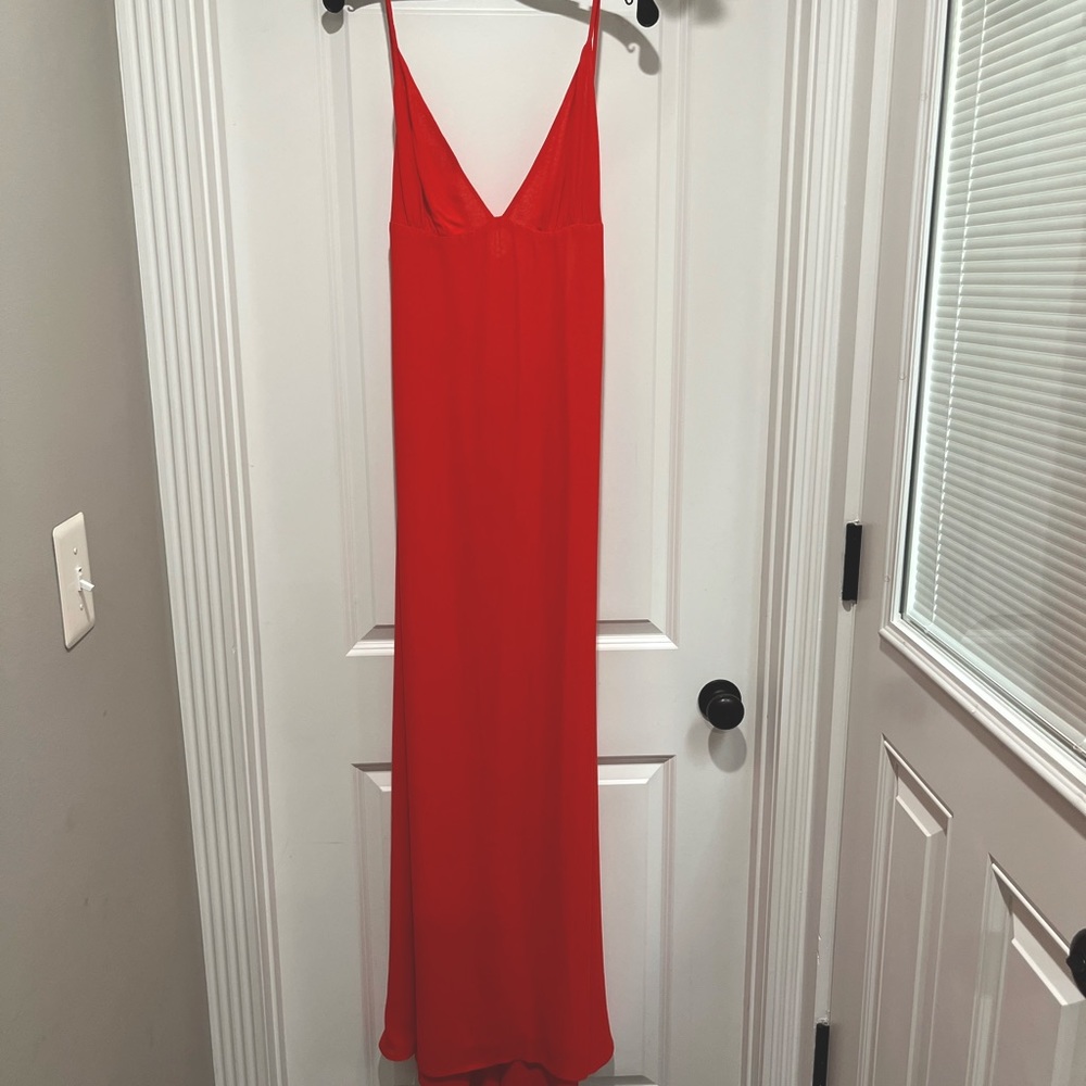 The Reformation low-back v-neck gown